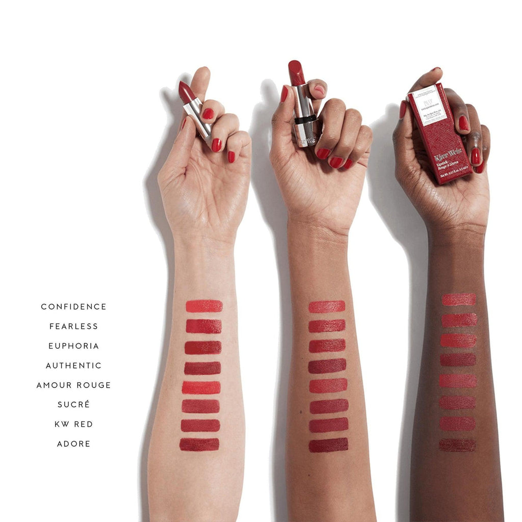 Kjaer Weis-The Red Edit Lipstick-Makeup-Red-Edit-Lipstick-Arm-Swatches-v1-TDM-The Detox Market | 